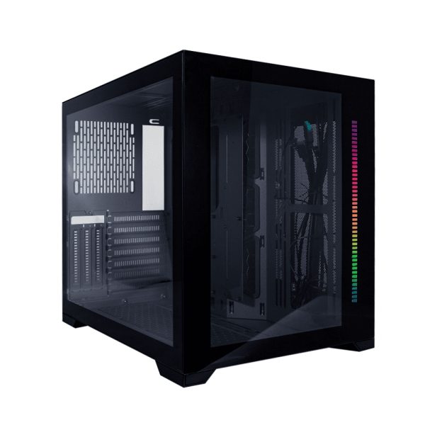 1st Player Steampunk SP7 Mid with Tempered Glass Panels – Black