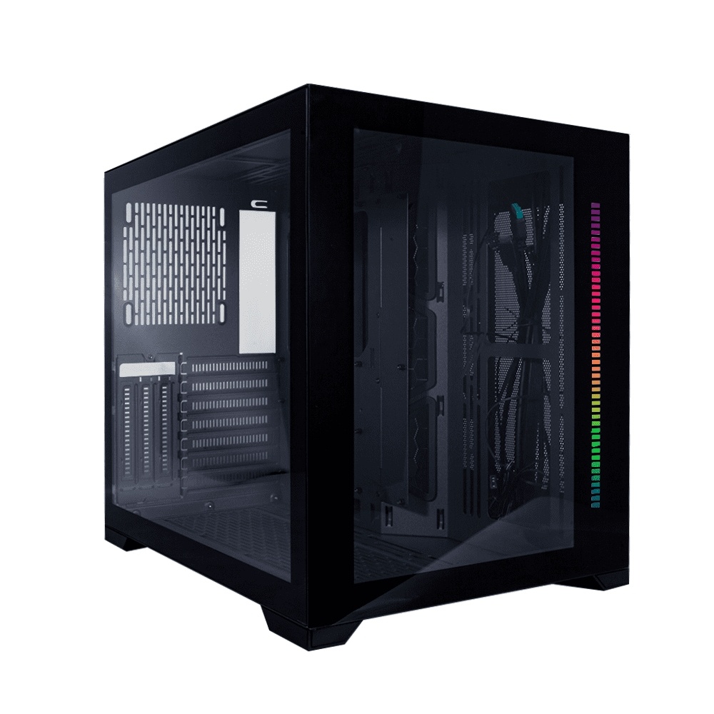 1st Player Steampunk SP7 Mid with Tempered Glass Panels - Black