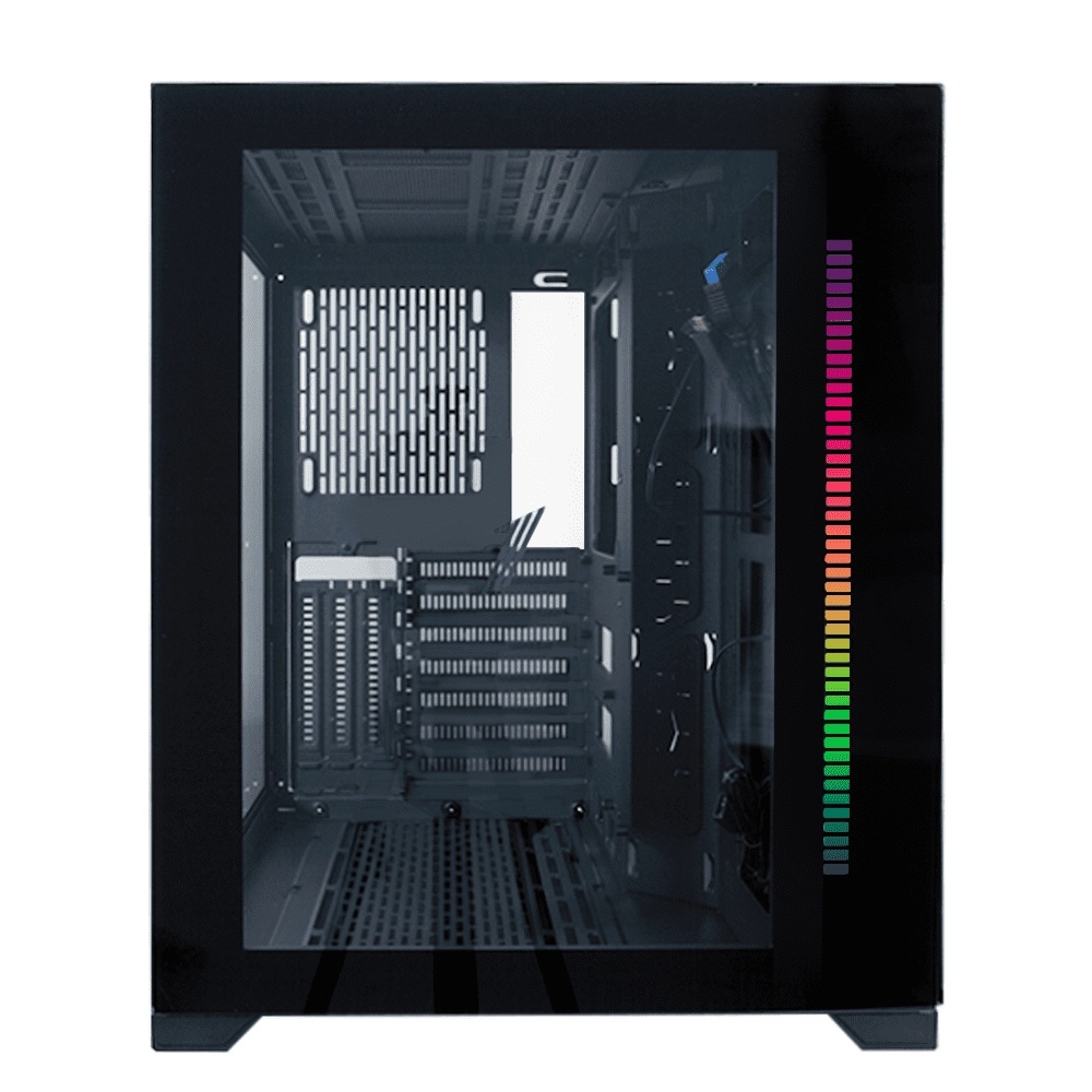 1st Player Steampunk SP7 Mid with Tempered Glass Panels - Black