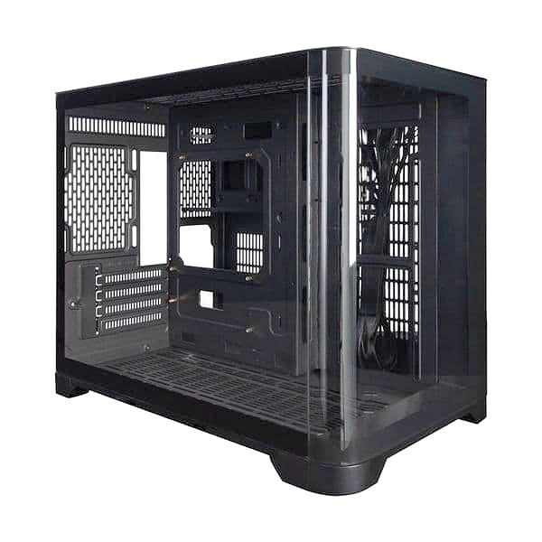 1st Player UV6 Micro ATX Case with U-Shaped Panoramic Panel – Black