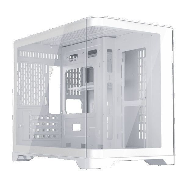 1st Player UV6 Micro ATX Case with U-Shaped Panoramic Panel – White