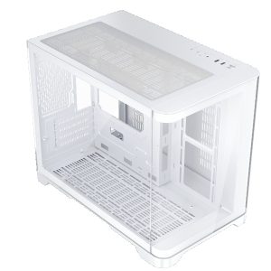 1st Player UV6 Micro ATX Case with U-Shaped Panoramic Panel - White : image 2