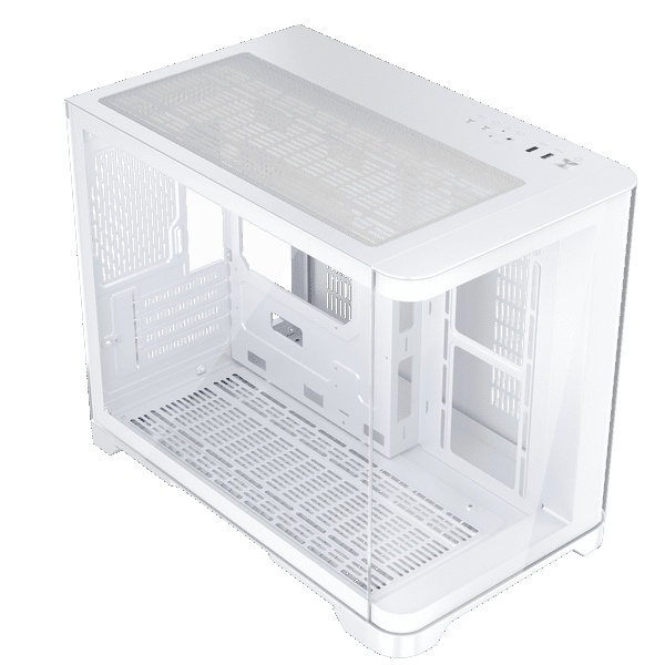 1st Player UV6 Micro ATX Case with U-Shaped Panoramic Panel - White : image 2
