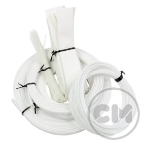 Frozen White Cable Modders (U-HD) High Density Braid Sleeving Kit - Medium