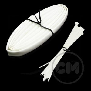 Frozen White Cable Modders (U-HD) High Density Braid Sleeving Kit - Medium