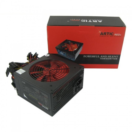 Artic Red 550W Red Fan 2xSATA/4xMolex/4Pin/FDD