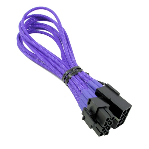 8Pin Cable Modders 30CM 12v EPS, U-HD Braid Sleeved Extension, UV Purple
