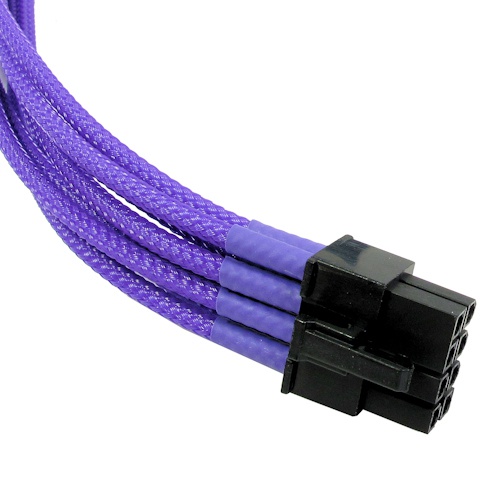 8Pin Cable Modders 30CM 12v EPS, U-HD Braid Sleeved Extension, UV Purple