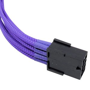 8Pin Cable Modders 30CM 12v EPS, U-HD Braid Sleeved Extension, UV Purple