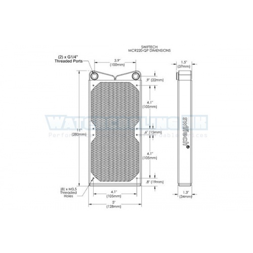 Swiftech MCR220-XP eXtreme Performance Radiator 240 - Black