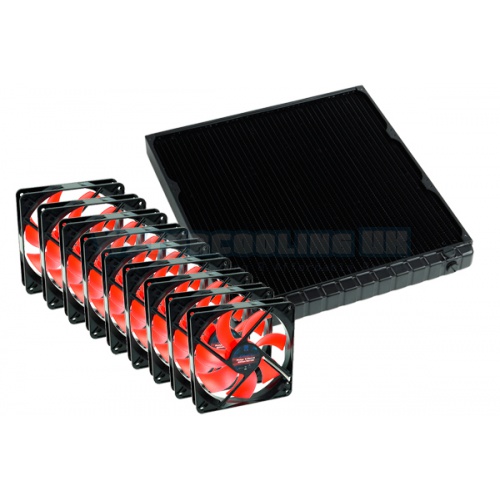 Phobya Xtreme SUPERNOVA 1260 Radiator with 9x G-Silent 14 Red LED