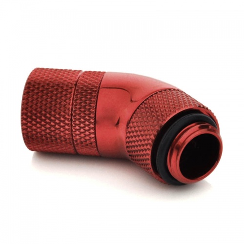 Bitspower Connection 45 degrees 1/4 on 11/8mm - Rotary, Blood Red