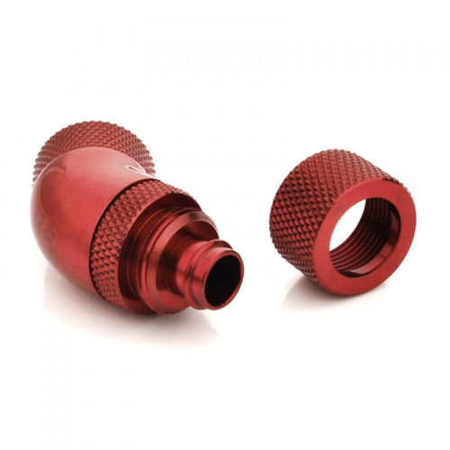 Bitspower Connection 45 degrees 1/4 on 11/8mm - Rotary, Blood Red