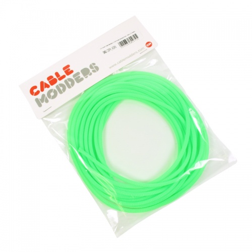 UV Green Cable Modders U-HD Retail Pack Braid Sleeving - 4mm x 5 meters