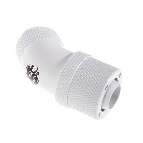 Bitspower Connection 45 degrees 1/4 inch to 13/10mm, rotate - Deluxe White