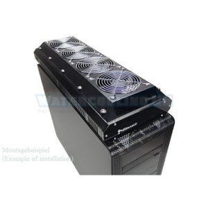 Koolance 4x120mm Radiator Enclosure/Riser Black