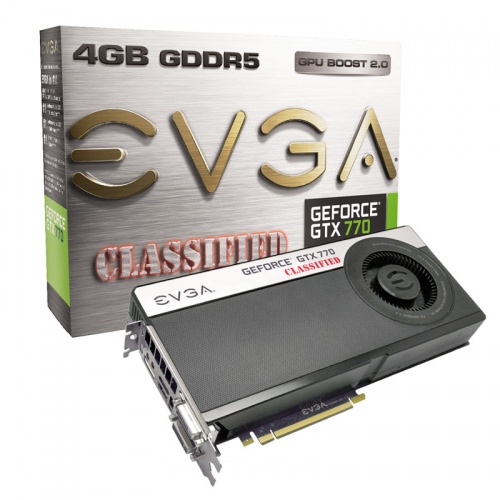 EVGA GeForce GTX 770 Classified, 4096 MB GDDR5, DP, HDMI, DVI