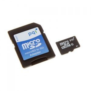 PQI microSDHC Memory Card and Adapter, Class 10 - 32 GB