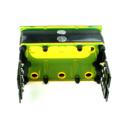 Primochill Myriad Dual Bay Reservoir 6 Port - UV Green / UV Green