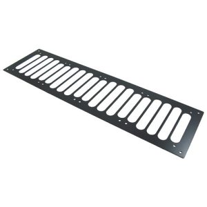 480mm Oval Stripes Radiator Grill - Black