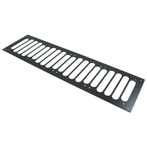 480mm Oval Stripes Radiator Grill - Black