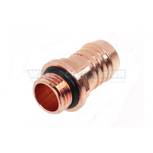 Alphacool 13mm (1/2) barbed fitting G1/4 with O-Ring FatBoy - Shiny Copper