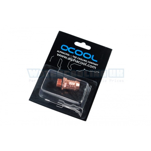 Alphacool 13mm (1/2) barbed fitting G1/4 with O-Ring FatBoy - Shiny Copper