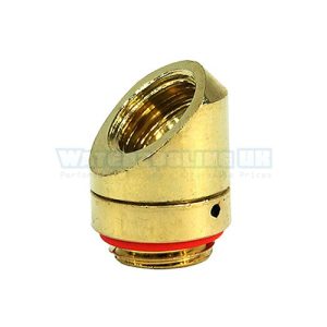 Angled 45- Adaptor Rotary G1/4 To G1/4 Inner Thread - Gold Plated