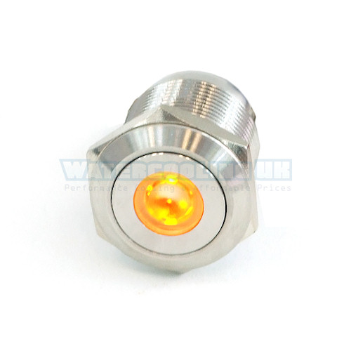 Push-Button 16mm Stainless Steel Yellow Dot Lighting 5pin