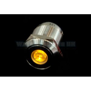 Push-Button 16mm Stainless Steel Yellow Dot Lighting 5pin