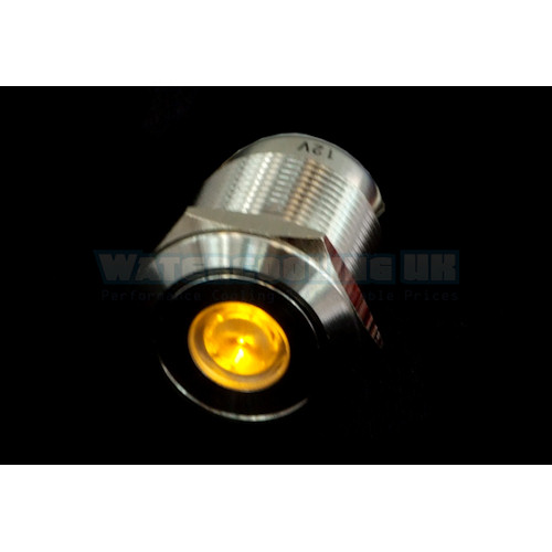 Push-Button 16mm Stainless Steel Yellow Dot Lighting 5pin