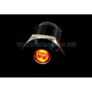 Push-Button 19mm Aluminum Black, Orange Dot Lighting 6pin
