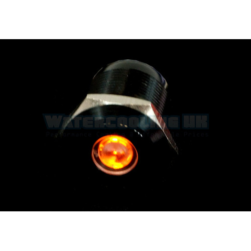 Push-Button 19mm Aluminum Black, Orange Dot Lighting 6pin