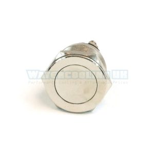 Vandalism-Proof Push-Button 19mm - Flat - Silver Nickel Coated, Without Lighting