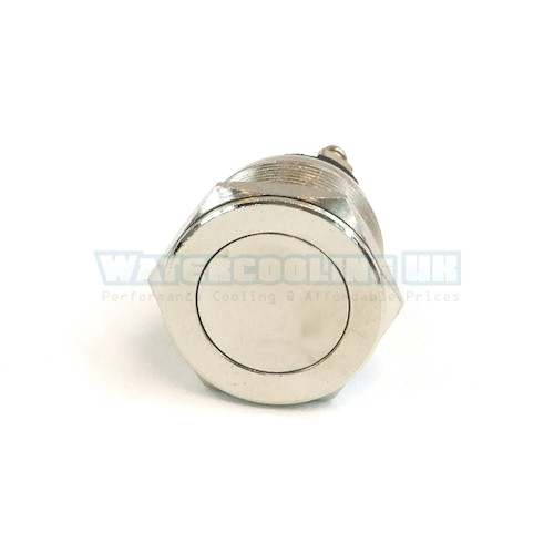 Vandalism-Proof Push-Button 19mm - Flat - Silver Nickel Coated, Without Lighting