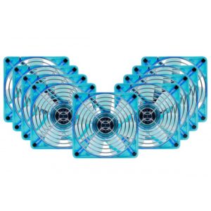 WCUK X-Fan Blue 4 LED Bundle (9-Pack) ( 120x120x25mm )