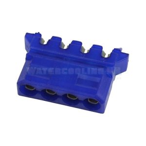 Mod/smart PSU Power Connector 90- 4pin Molex plug - UV-reactive blue