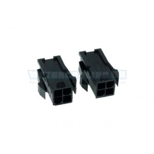 Phobya ATX Power Connector 4Pin Buchse inkl. 4 Pins - 2 Stck Black