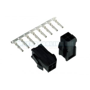 Phobya ATX Power Connector 4Pin Buchse inkl. 4 Pins - 2 Stck Black