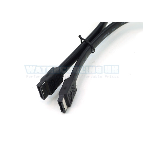 SATA II cable tv 70cm straight, black, shielded