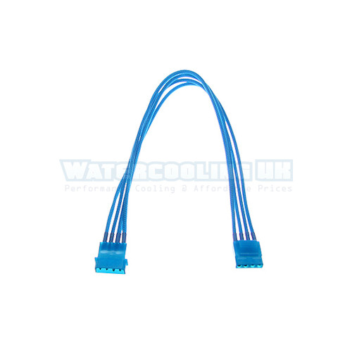 Mod/Smart Kobra SS 4pin EZ Pinch Molex extension - Aqua Blue - 40cm