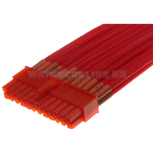 mod/smart Kobra SS 24pin Motherboard Power extension - UV Red - 60cm