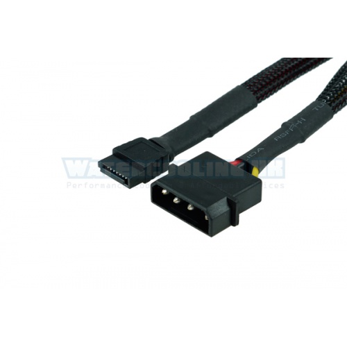 Phobya 7Pin Sata to eSata Individually Sleeved 35cm - Black