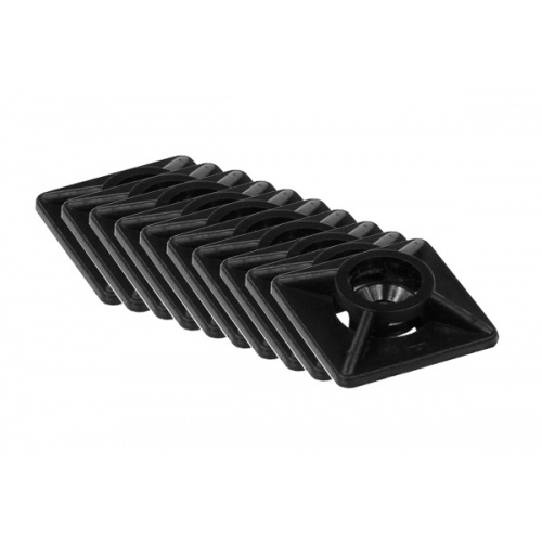 Cable Modders Zip Tie Adhesive Cradle Mount 19x19mm (20 Pack) - Black