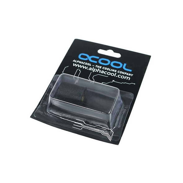 Alphacool G1/4 Female to G1/4 Female Straight - Deep Black