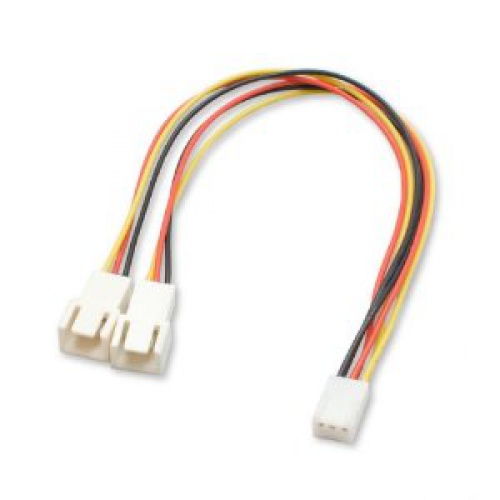 3 Pin Fan Power Splitter Cable 1 x Female 2 x Male