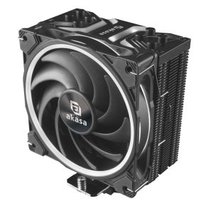 Akasa SOHO H4 Plus CPU Cooler and AR12 Reverse Fan, RGB - Black