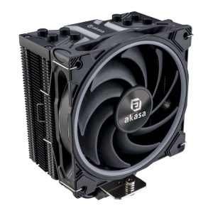 Akasa SOHO H4 Plus CPU Cooler and AR12 Reverse Fan, RGB - Black