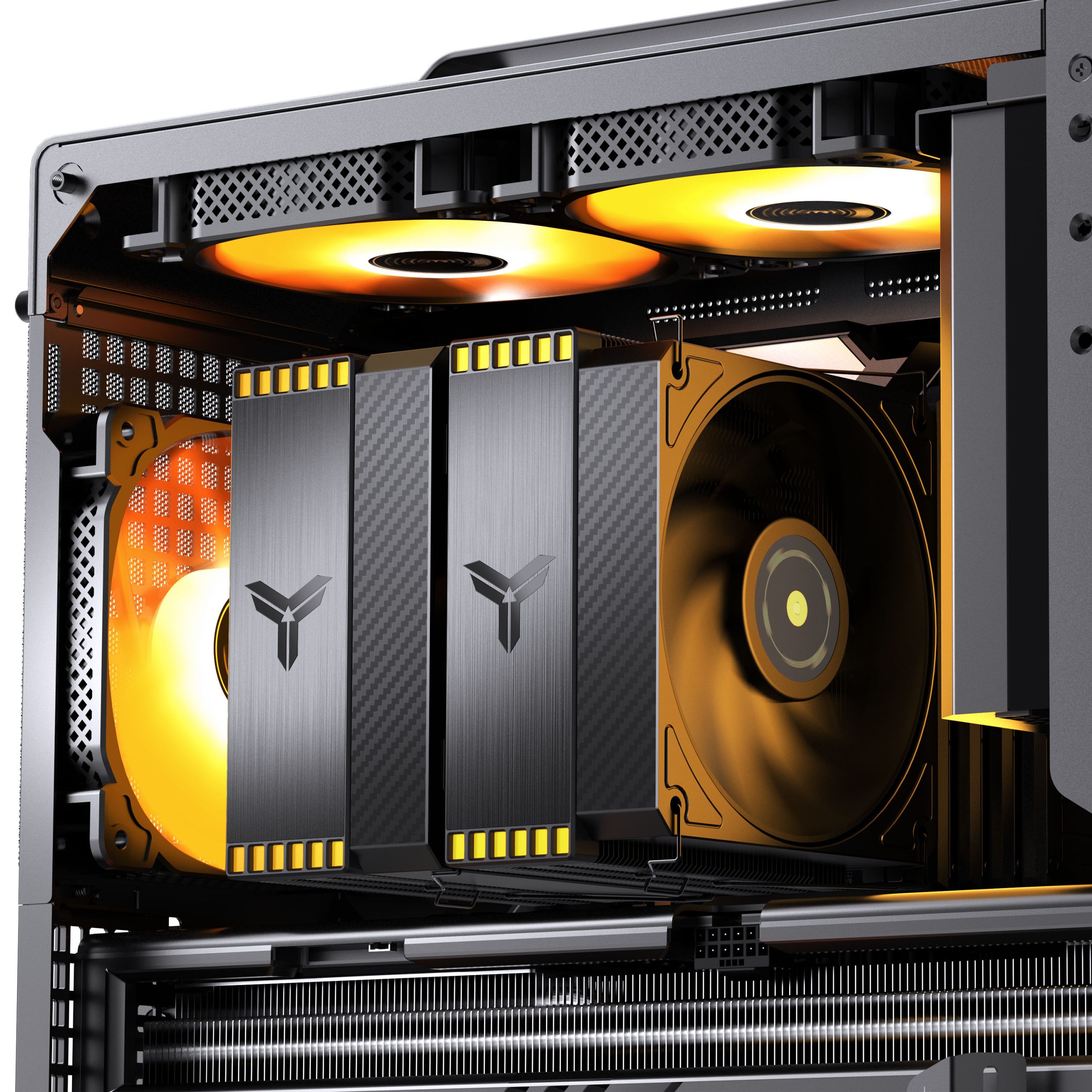 Jonsbo HX6280 CPU cooler, PWM, RGB - 130mm, black