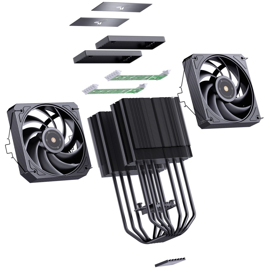 Jonsbo HX6280 CPU cooler, PWM, RGB - 130mm, black